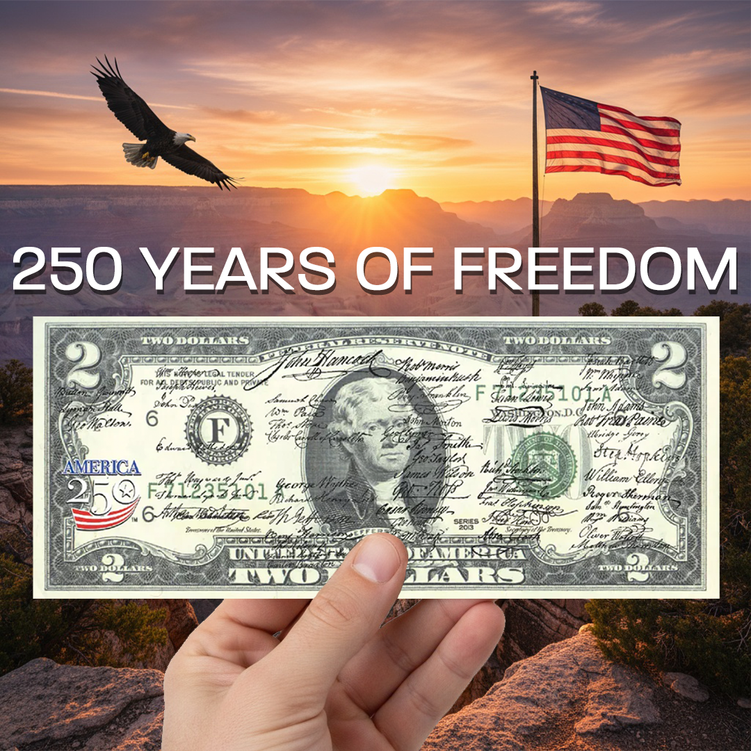 Declaration of Independence Signatures - 250th Anniversary $2 Bill - view 2
