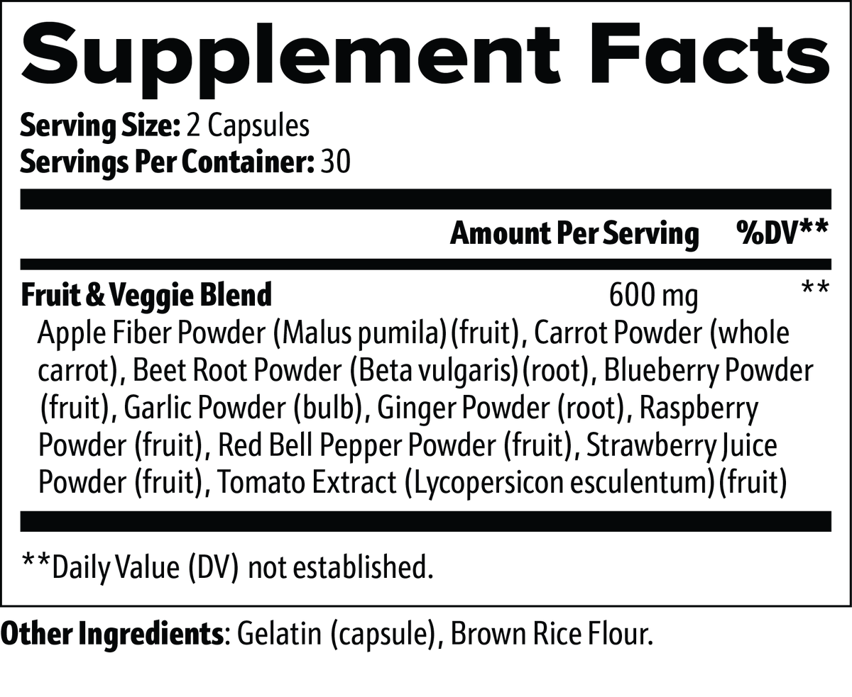 Phytoniq Fruits & Veggies |Digestive Support Capsules - 60 Count - view 6