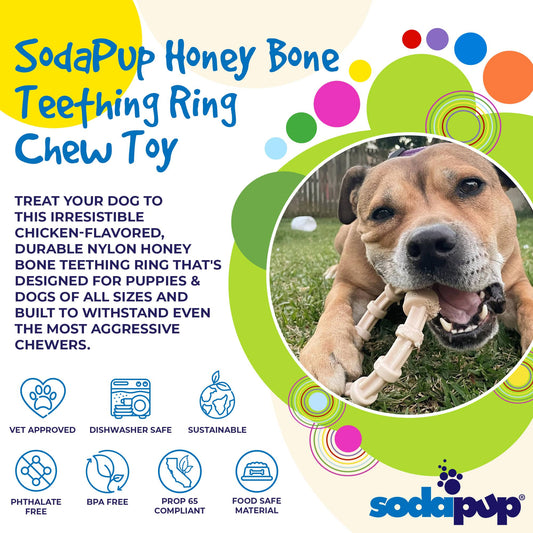 Chicken Flavored Teething Ring for Puppies & Aggressive Chewers - view 2
