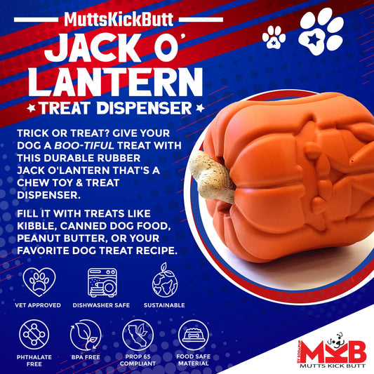 Jack O' Lantern Dog Toy - Durable Halloween Chew Toy for Large Dogs - view 2