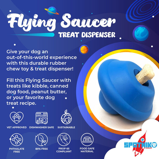 Flying Saucer Dog Toy - Durable UFO Chew Toy & Treat Dispenser - view 2