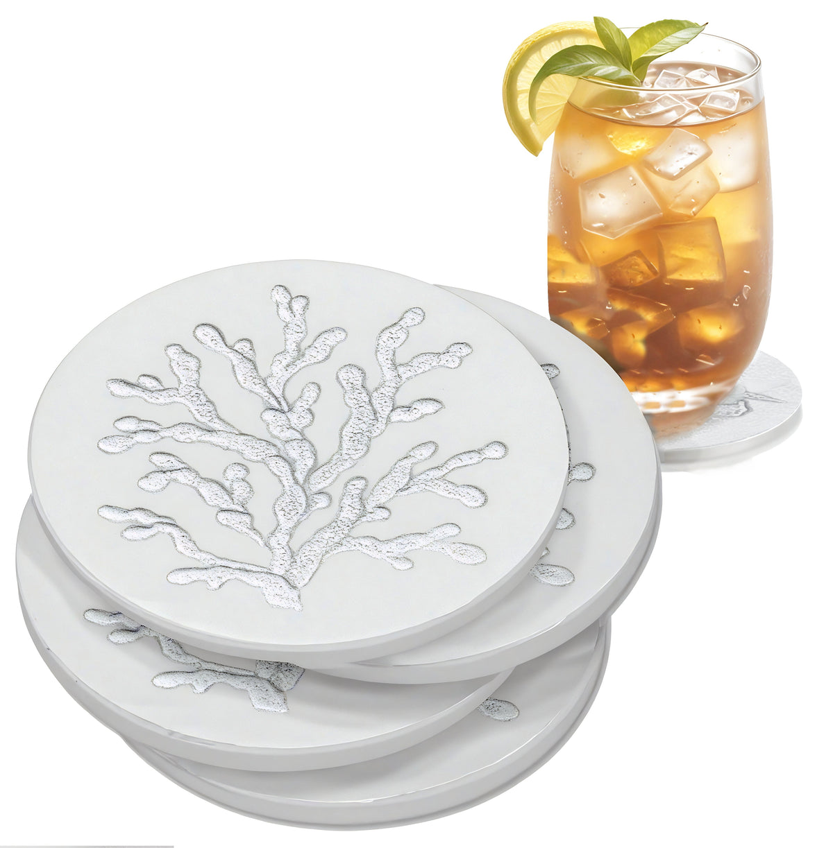 Coral Drink Coasters — McCarter Coasters