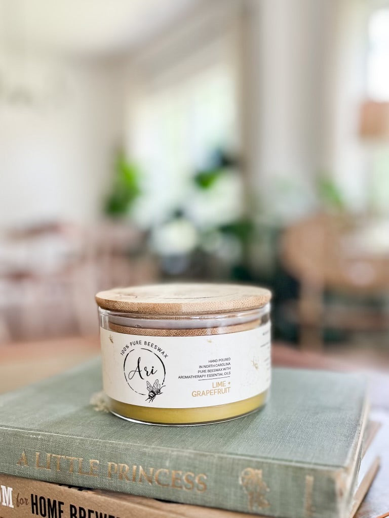 Lime Grapefruit Beeswax Candle |8 oz - view 5