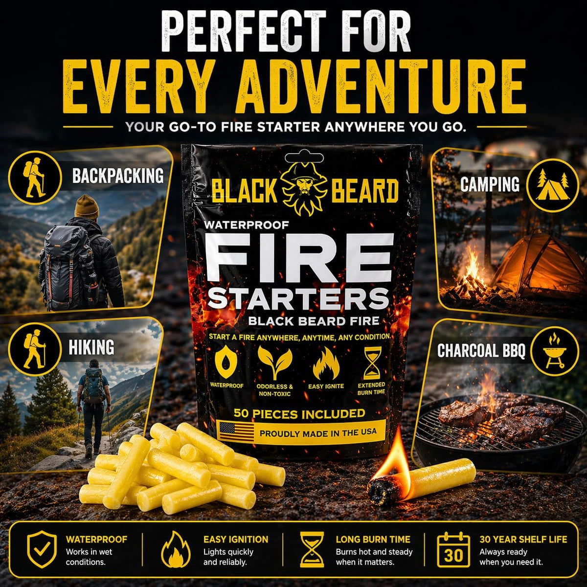 Black Beard Fire Plugs "Fire Starter" - view 4
