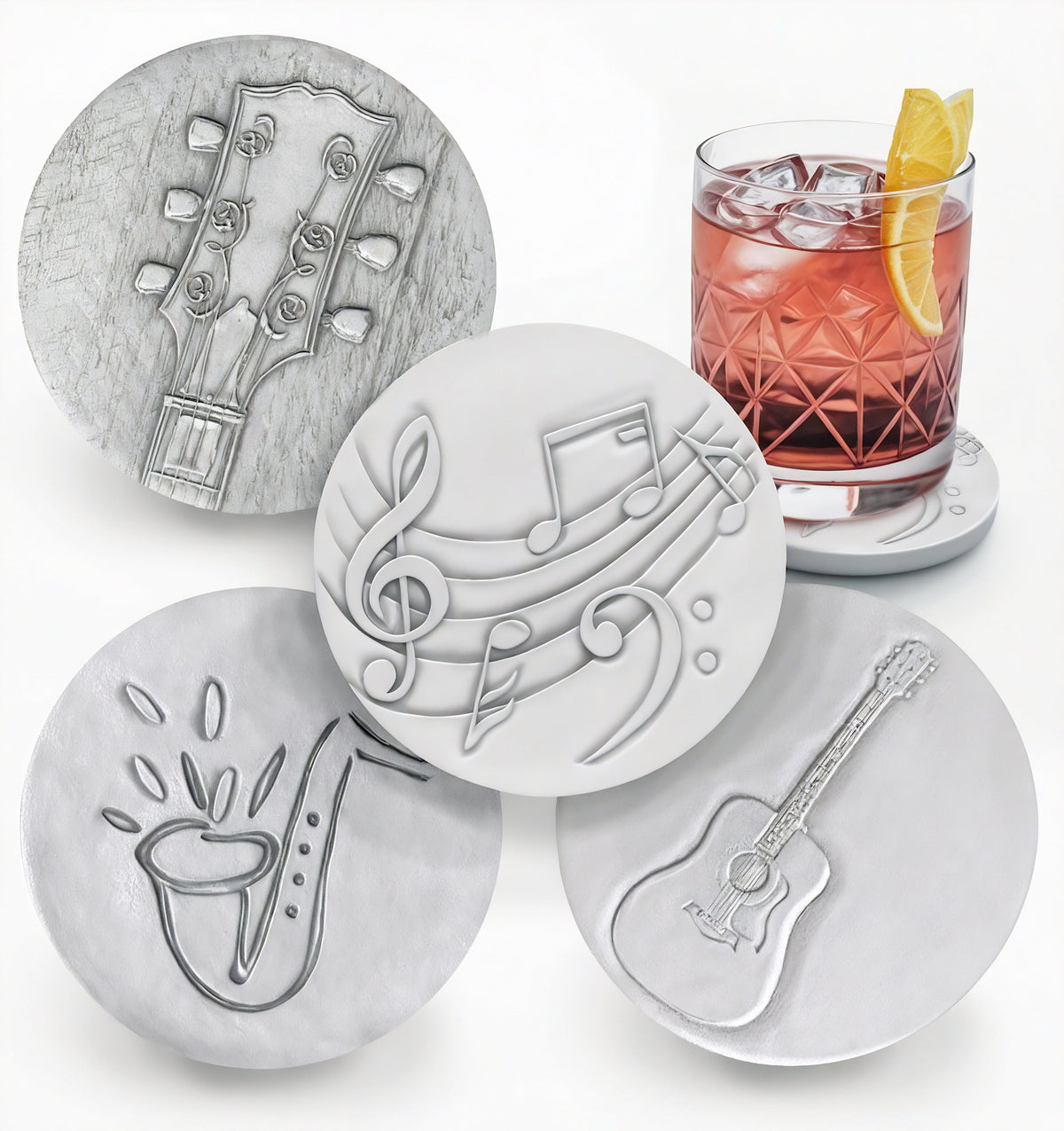 Assorted Music Drink Coasters (set of 4) — McCarter Coasters