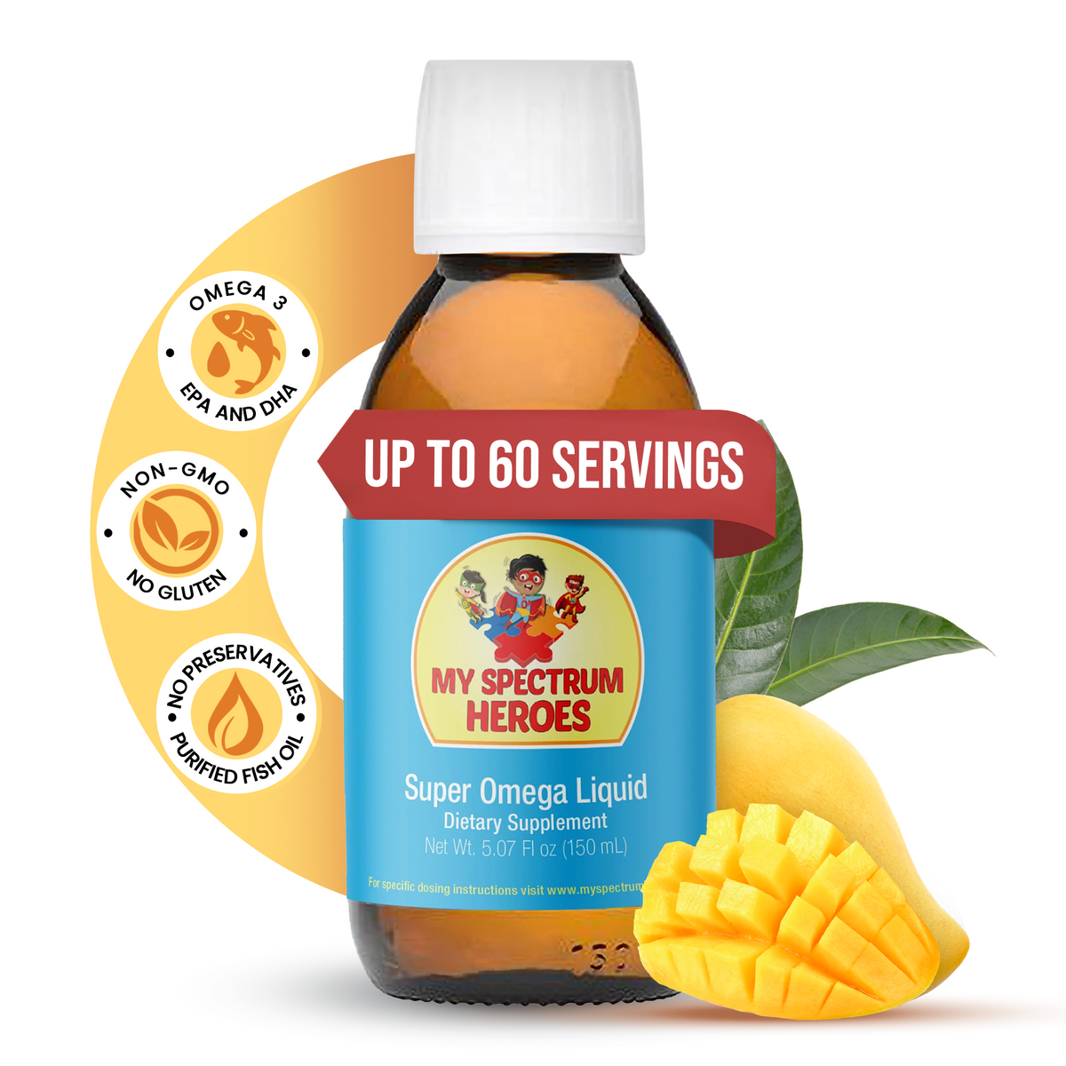 Super Omega Liquid - Kids Omega-3 Fish Oil (EPA & DHA)