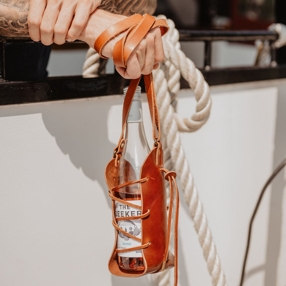 Rambler Bottle Sling - USA Made - Caramel - view 5