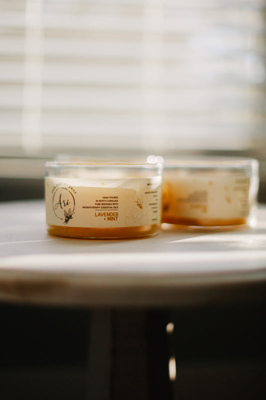 Lavender Mint Beeswax Candle |8 oz - view 2