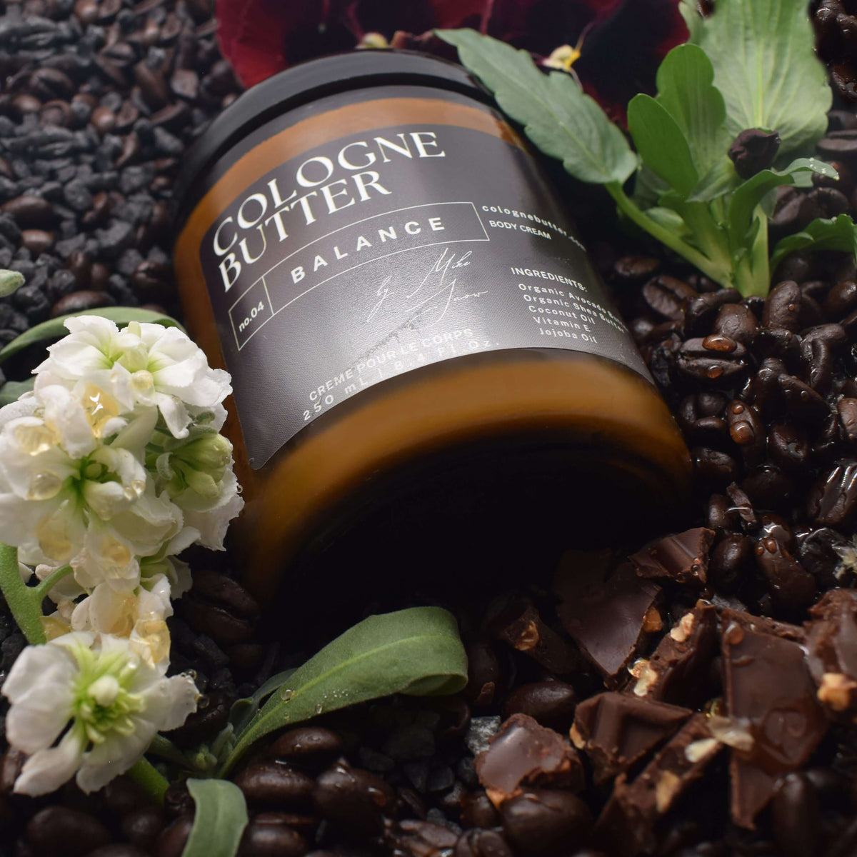 BALANCE – Luxury Fragrance Body Butter | Coffee, Dark Chocolate & Sandalwood Cologne Scent Moisturizing Skin Butter | Cologne Butter — CB