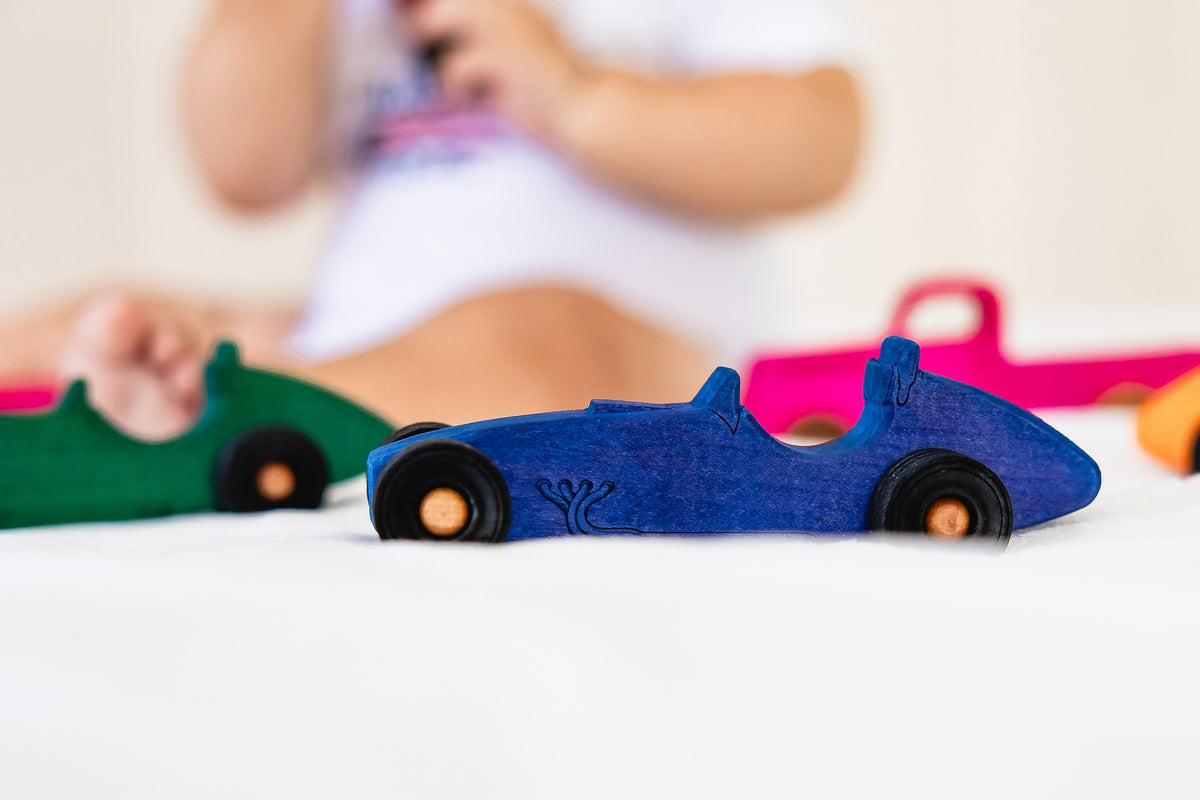 Dyed Maple Wooden Indy Car Set | Made in the USA ๐บ๐ธ โ Miller Boys Vintage Toys