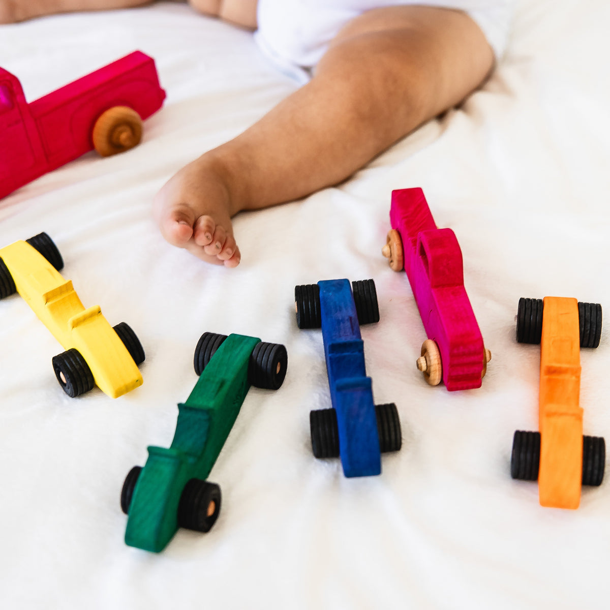 Dyed Maple Wooden Indy Car Set | Made in the USA ๐บ๐ธ โ Miller Boys Vintage Toys