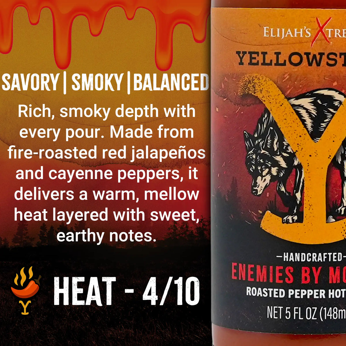 Yellowstone Hot Sauce Variety Pack 4 Bottles - view 8