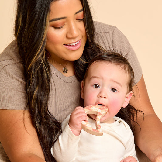 Solid Maple Wood Bird Rattle & Teether (Feathers) - view 2