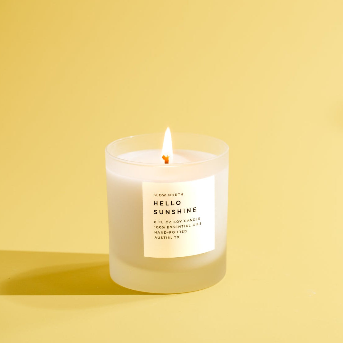 Hello Sunshine - Signature Candle (Grapefruit + Geranium + Lime) - view 2