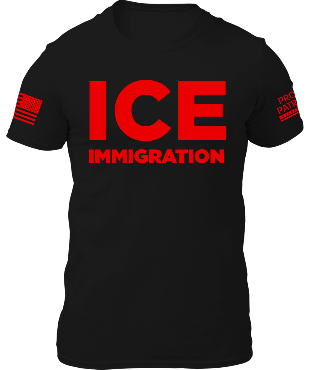 ICE Immigration Shirt - Black, S, M, L, XL, 2XL, 3XL - view 2