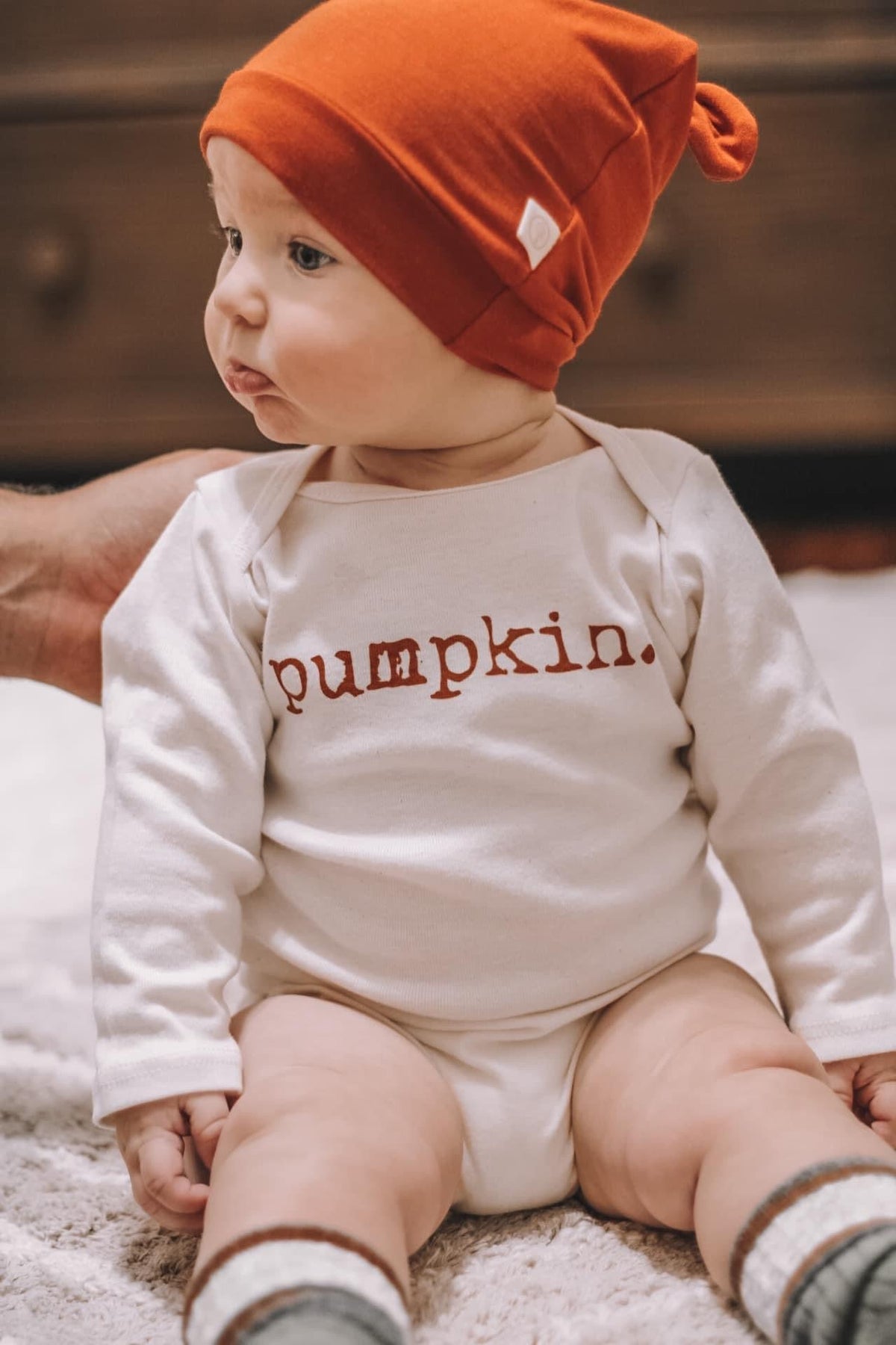 Pumpkin Organic Bodysuit Long Sleeve - view 6