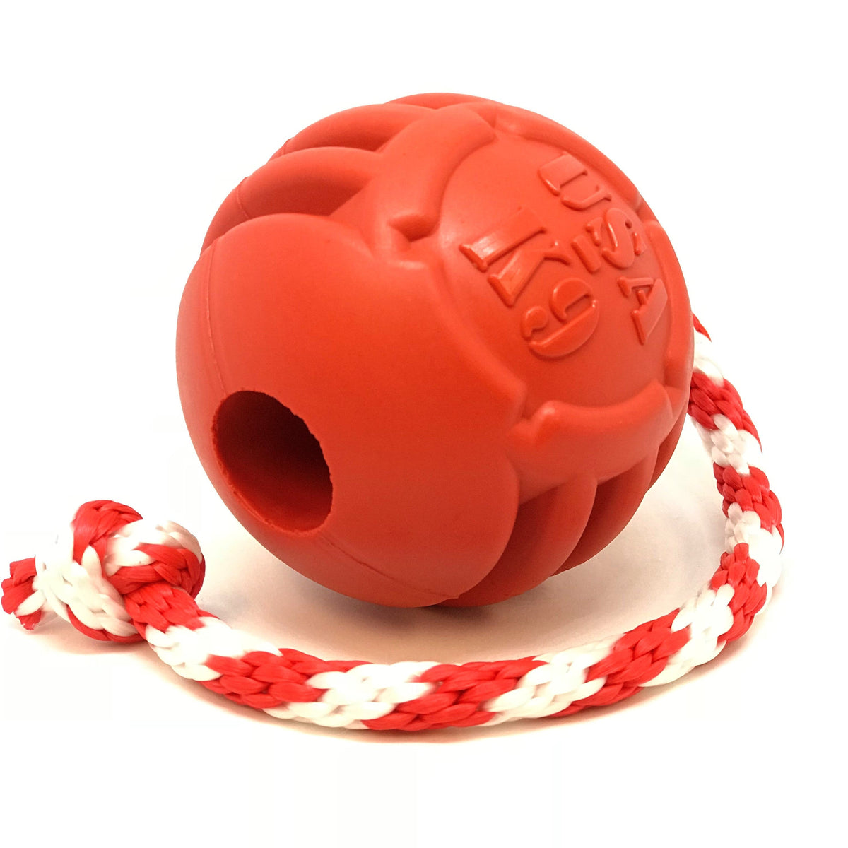 USA-K9 Stars and Stripes Rubber Dog Toy - K9 Handler Reward Toy - Red - view 5