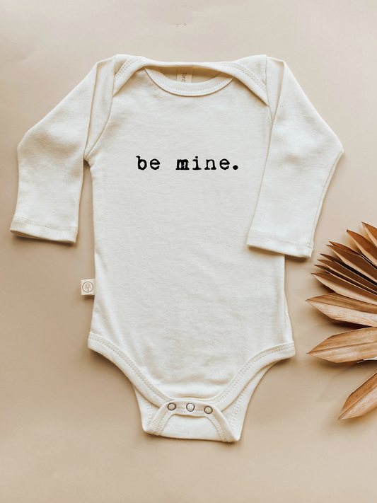 Be Mine Organic Baby Bodysuit Long Sleeve - Black, 0-3M, 3-6M, 6-12M, 12-18M, 18-24M - view 2
