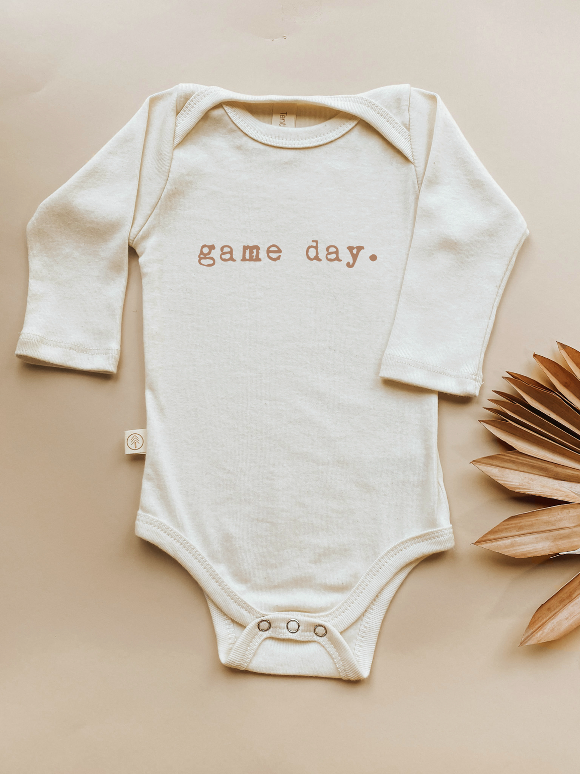 Game Day Organic Bodysuit Long Sleeve - Clay, 0-3M, 3-6M, 6-12M, 12-18M, 18-24M - view 8
