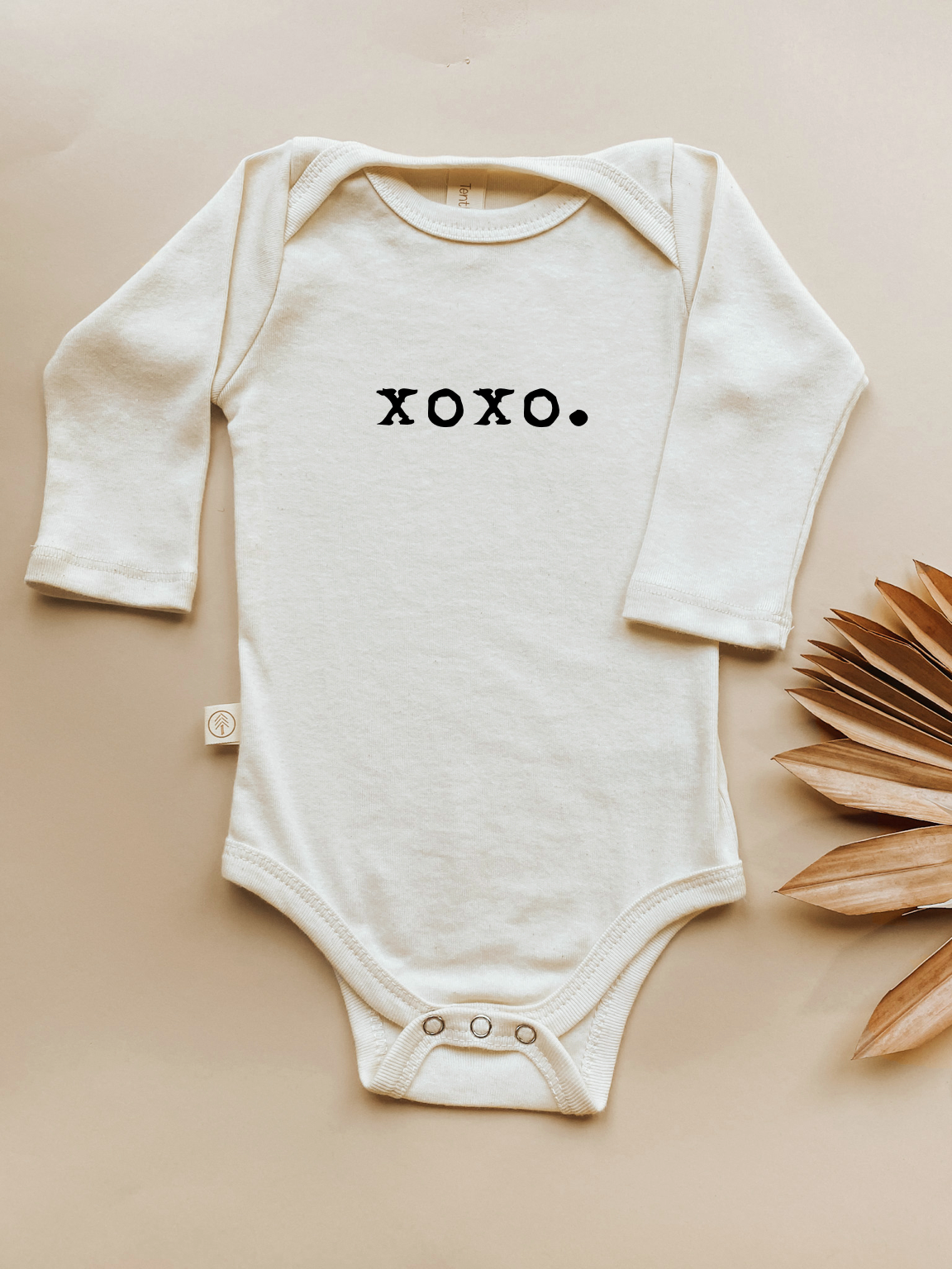 Xoxo. Organic Baby Bodysuit Long Sleeve - Black, 0-3M, 3-6M, 6-12M, 12-18M, 18-24M - view 2