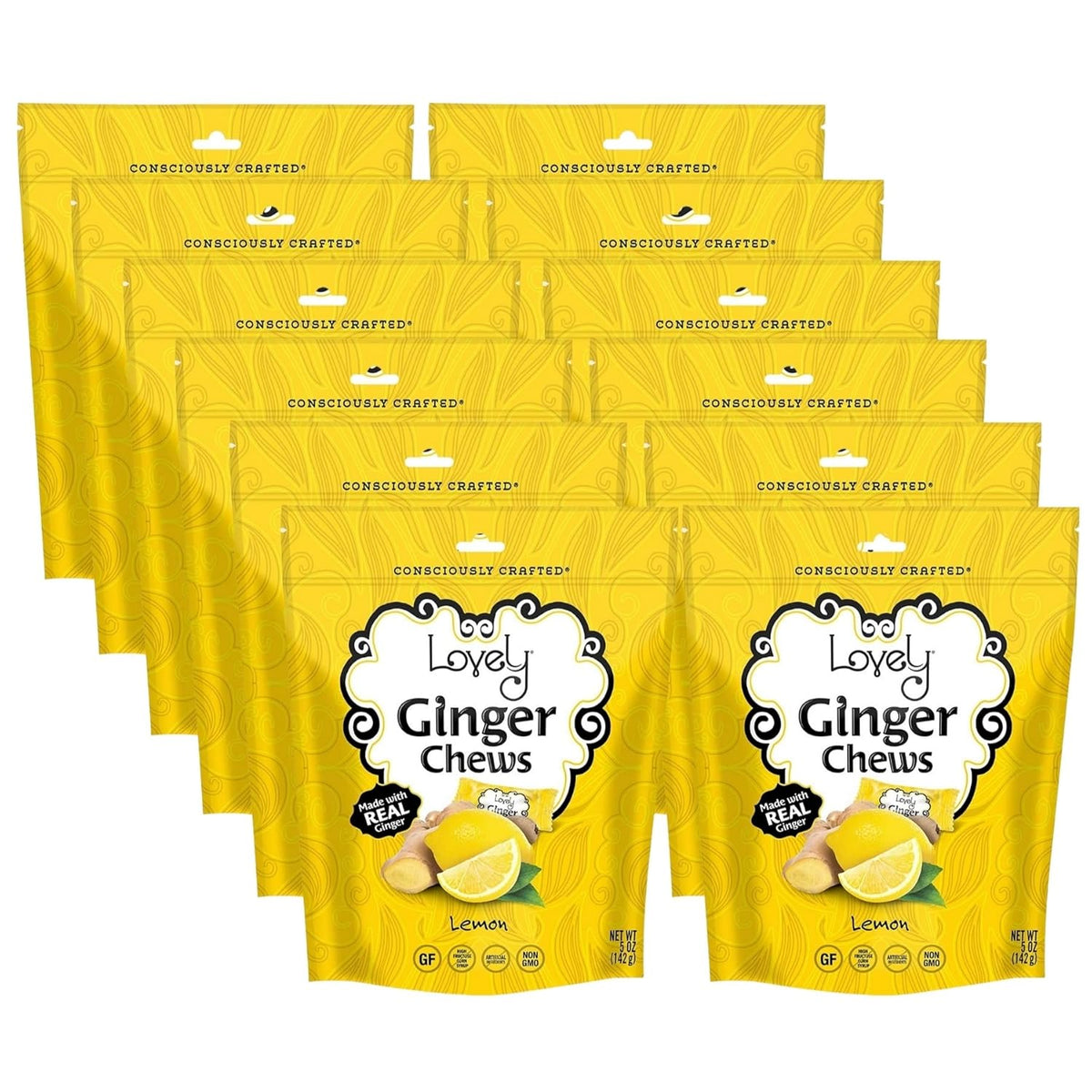 Lemon Ginger Chews - 12-Pack (5oz) - view 7
