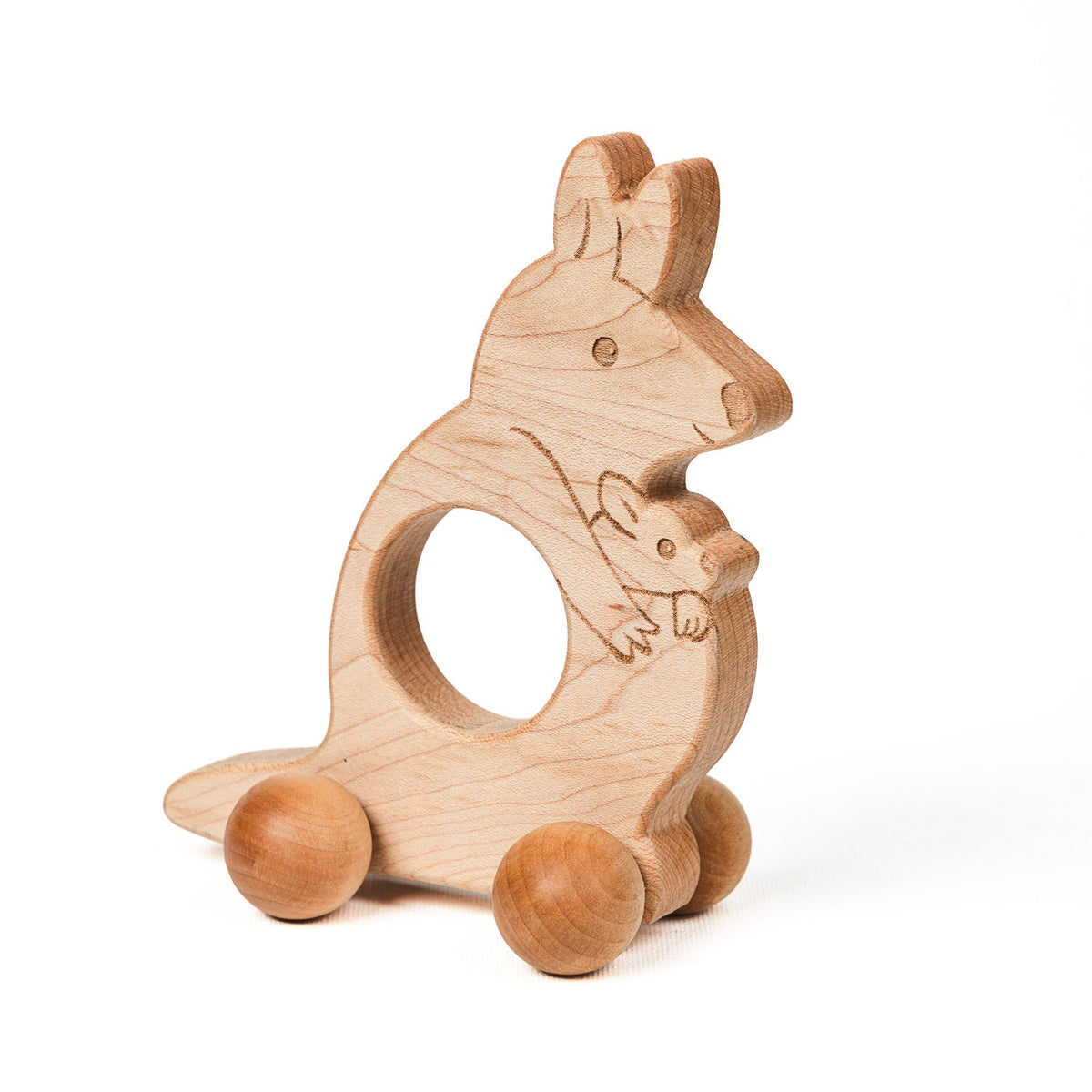 Easy Grasp Kangaroo Push Toy - Made in the USA 🇺🇸