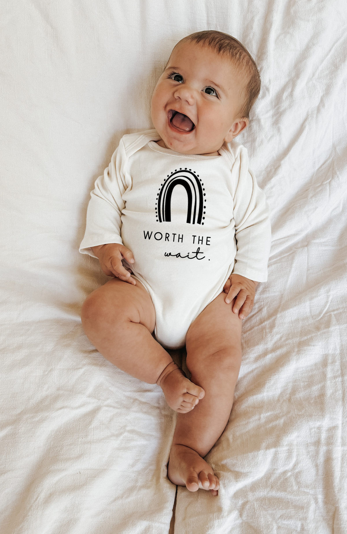 Worth the Wait Rainbow Organic Bodysuit Long Sleeve - view 2
