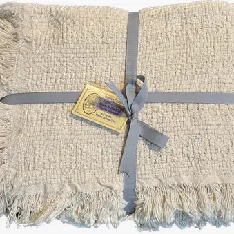 100% Cotton Throw Blankets 52" x 65" - 100% Cotton Throw Blankets 52" x 65" - Natural