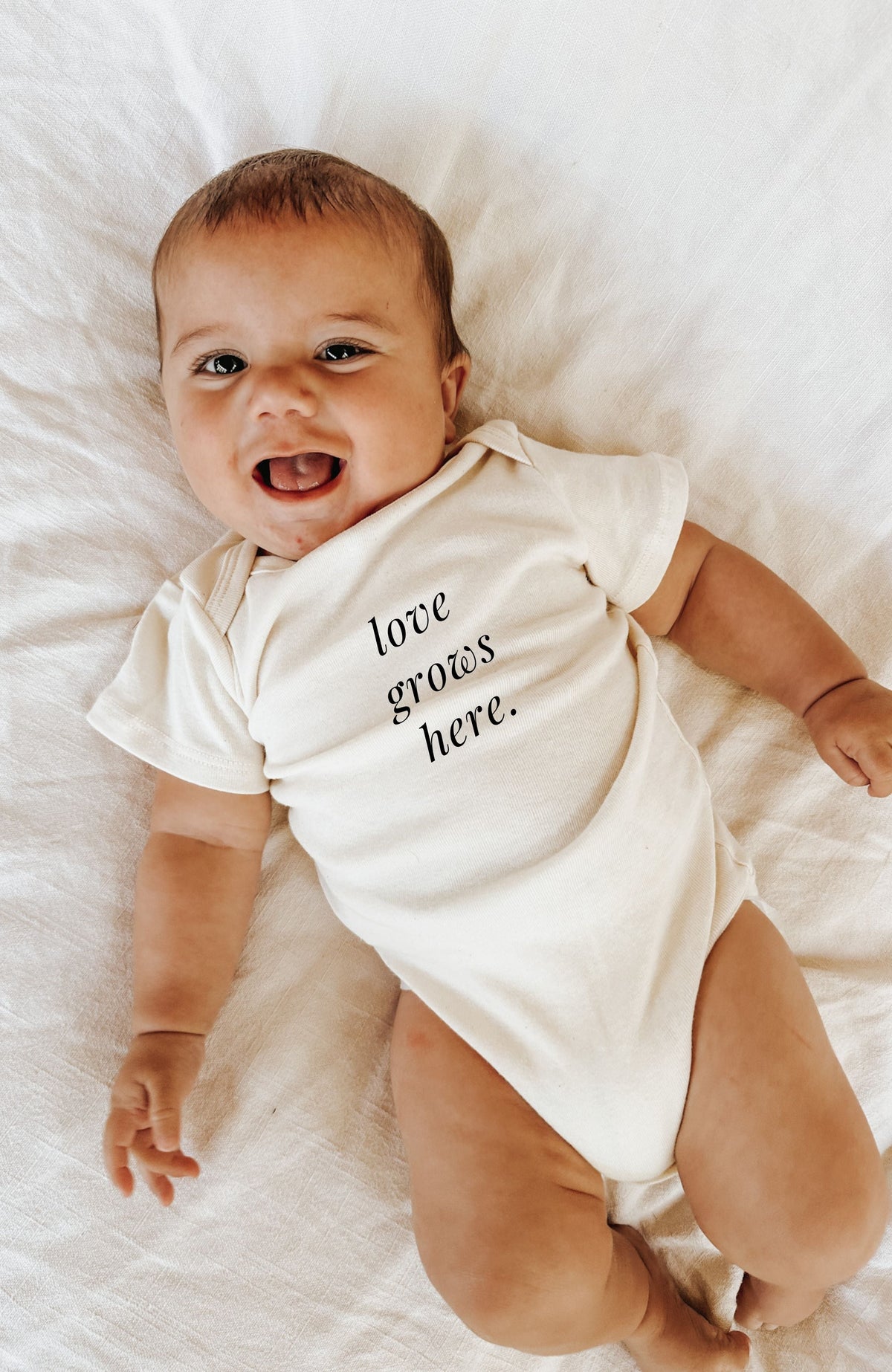 Love Grows Here Organic Cotton Baby Bodysuit - view 2