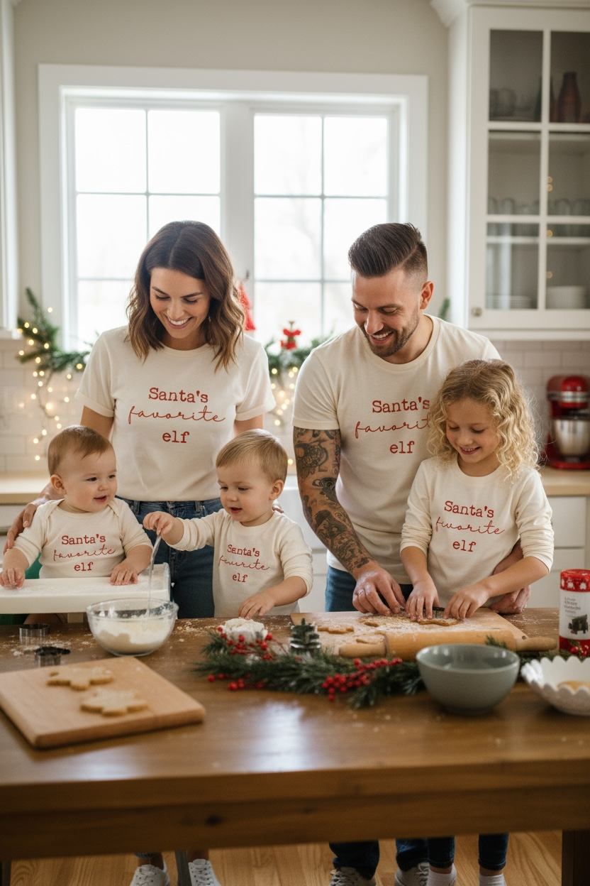 Santa's Favorite Elf Organic Baby Bodysuit Long Sleeve