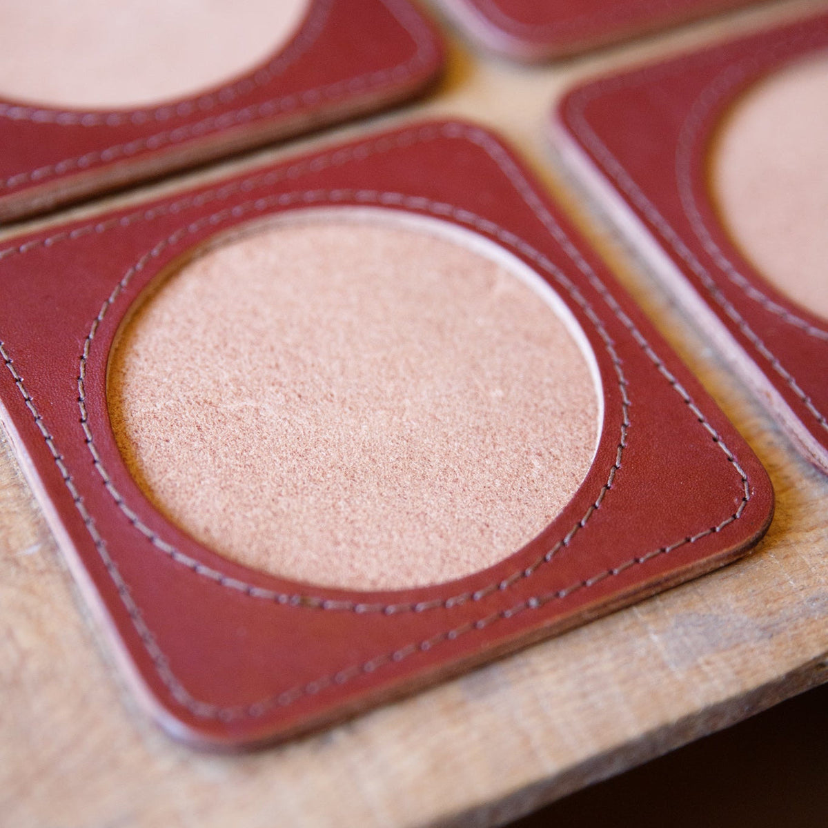 Premium Leather Coasters - USA Made - view 2