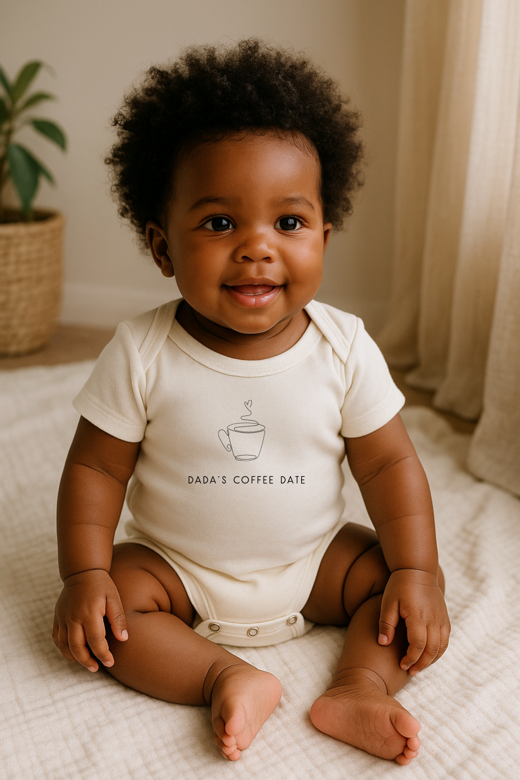 Dada's Coffee Date Organic Baby Bodysuit - view 3