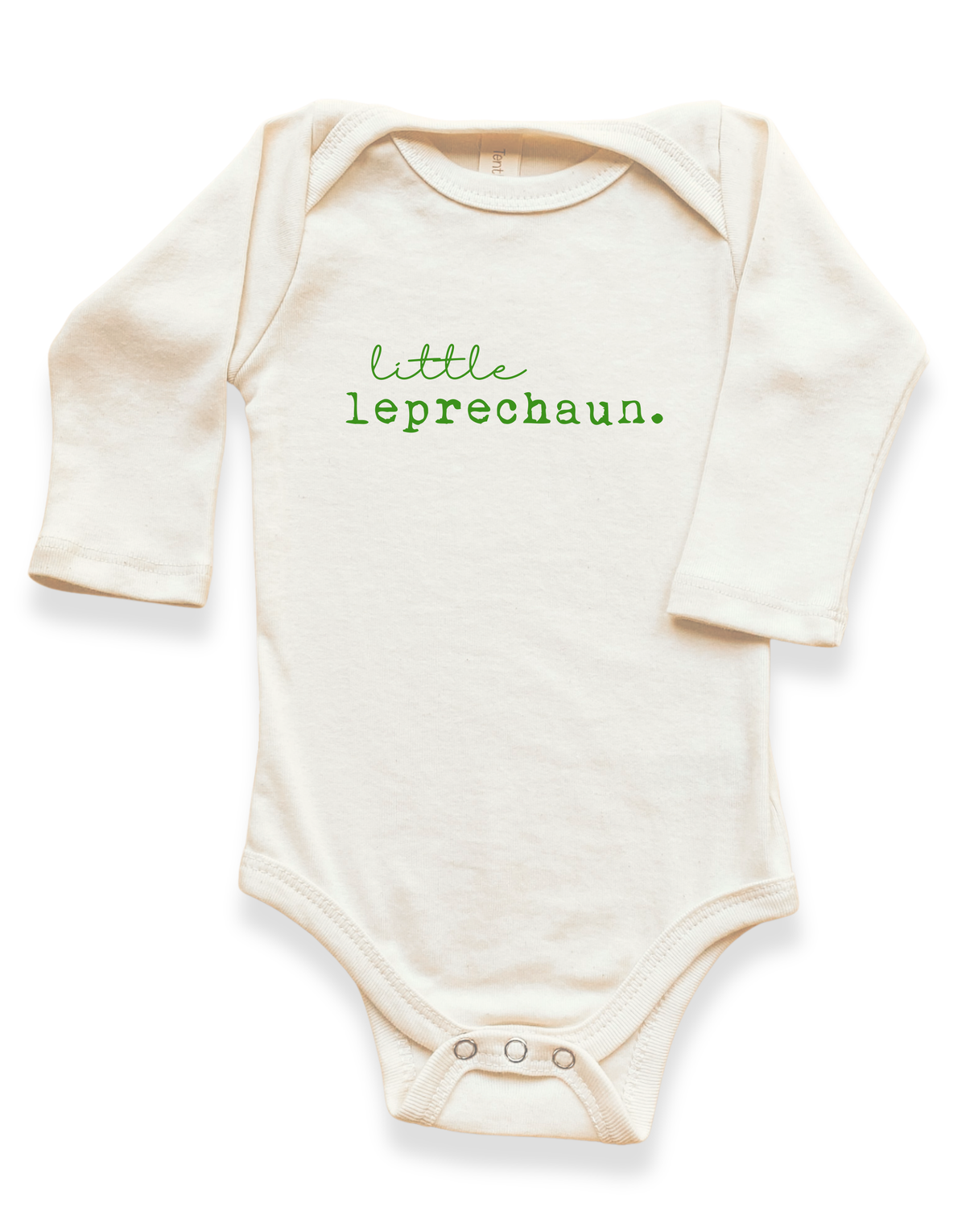 Little Leprechaun Organic Baby Bodysuit Long Sleeve - Green, 0-3M, 3-6M, 6-12M, 12-18M, 18-24M - view 2