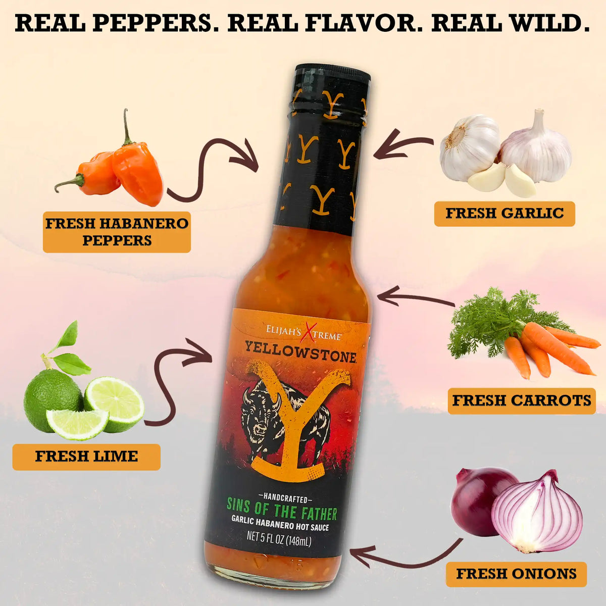 Yellowstone Hot Sauce Variety Pack 4 Bottles - view 2