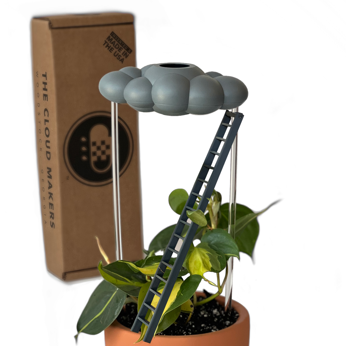 Stormy Dripping Rain Cloud with Ladder Charm - view 2