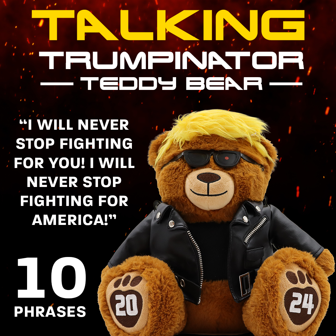 Talking Trumpinator Teddy Bear - Says 10 Phrases - view 2