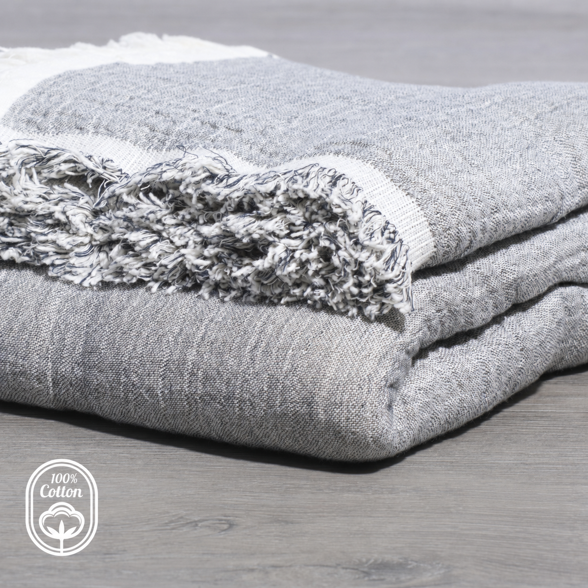 100% Cotton Reversible Muslin Throw Blankets 60" x 80"
