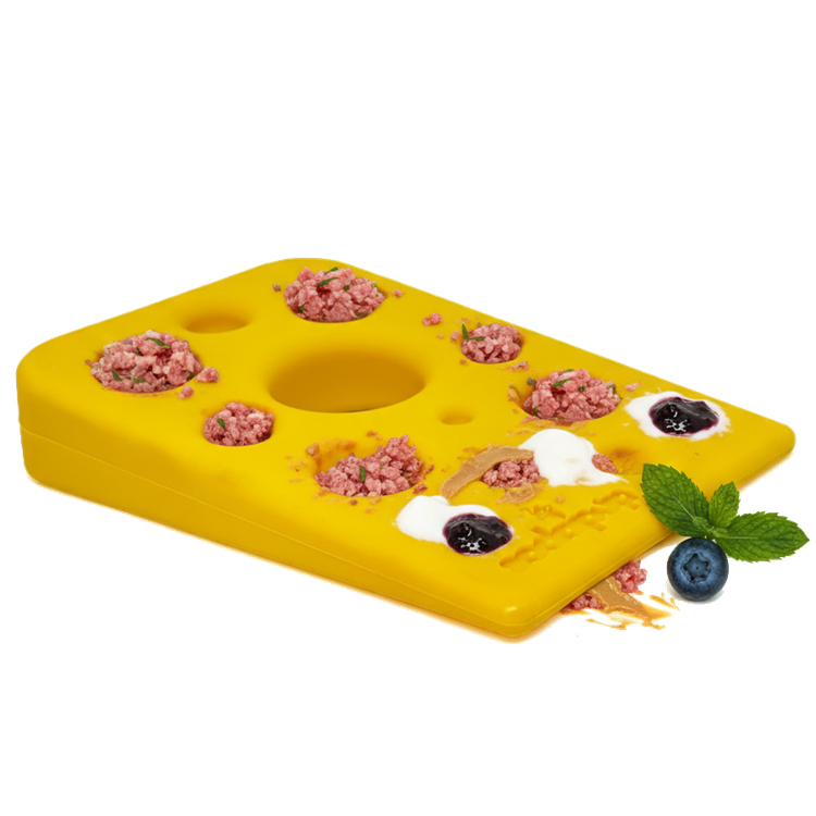 Swiss Cheese Wedge Nylon Dog Chew Toy for Aggressive Chewers - SodaPup