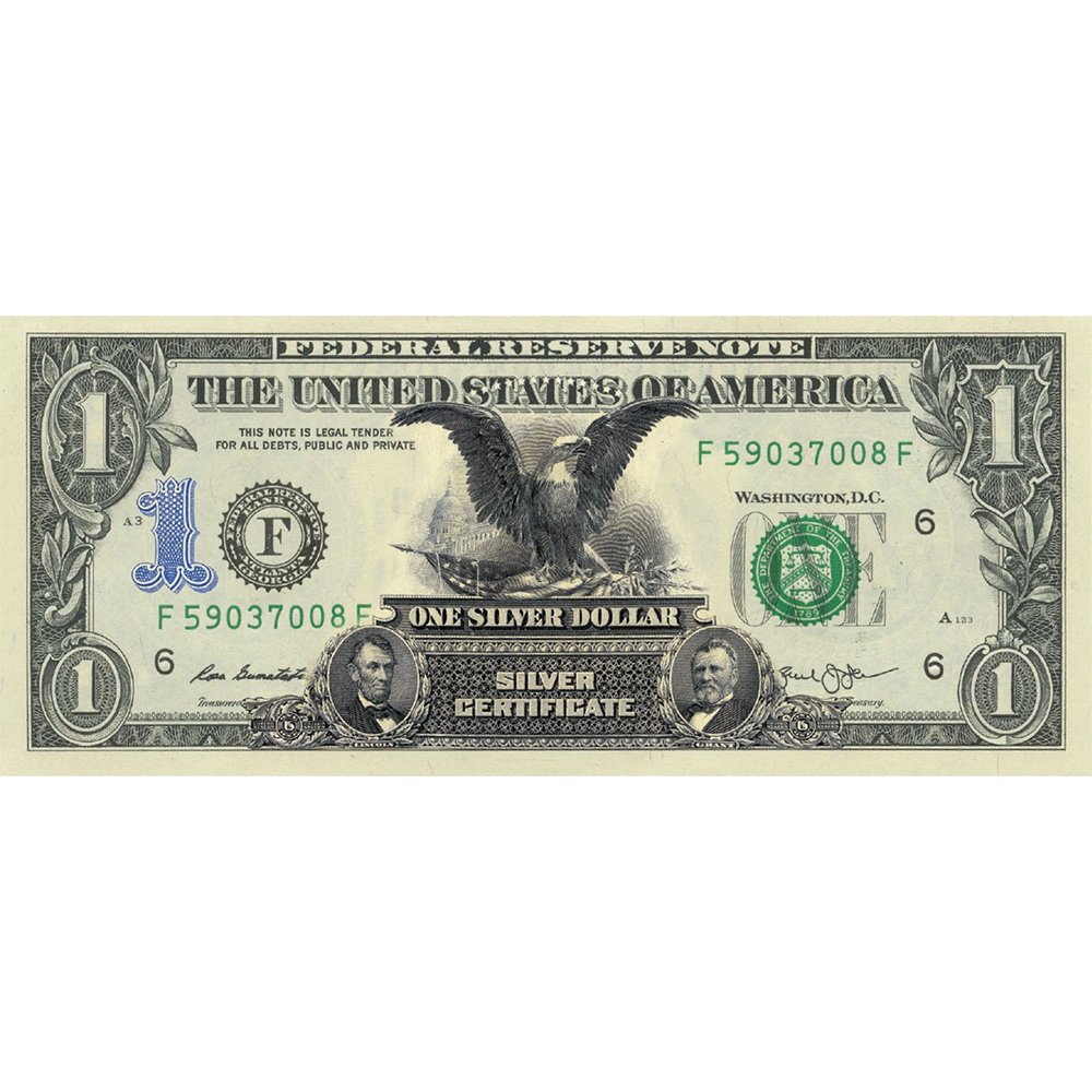 "Black Eagle" - Genuine Legal Tender U.S. $1 Bill - view 2