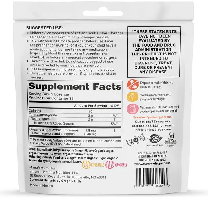 Organic Ginger Tropical Variety Bag Tummydrops, 33 ct - view 3