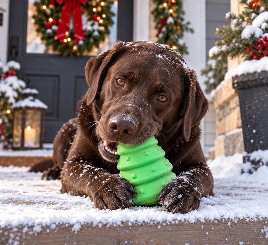 Christmas Tree Dog Toy - Durable Rubber Chew Toy for Large Dogs - view 2