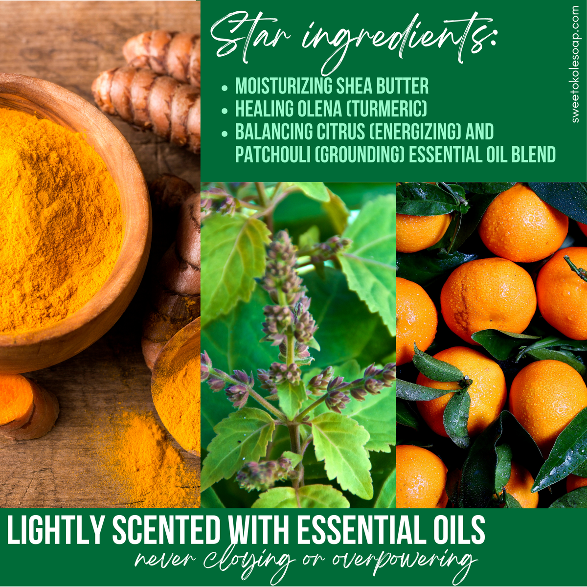 Essential Oil Conditioner Bar - Citrus Patchouli with Olena (Turmeric) - view 3