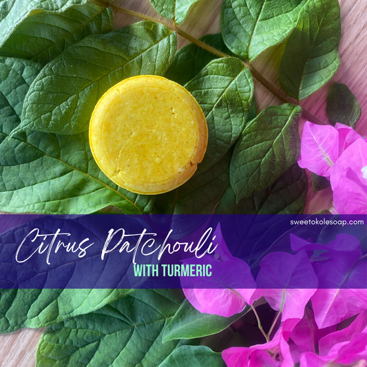 Essential Oil Shampoo Bar, Citrus Patchouli with Olena (Turmeric) - view 2
