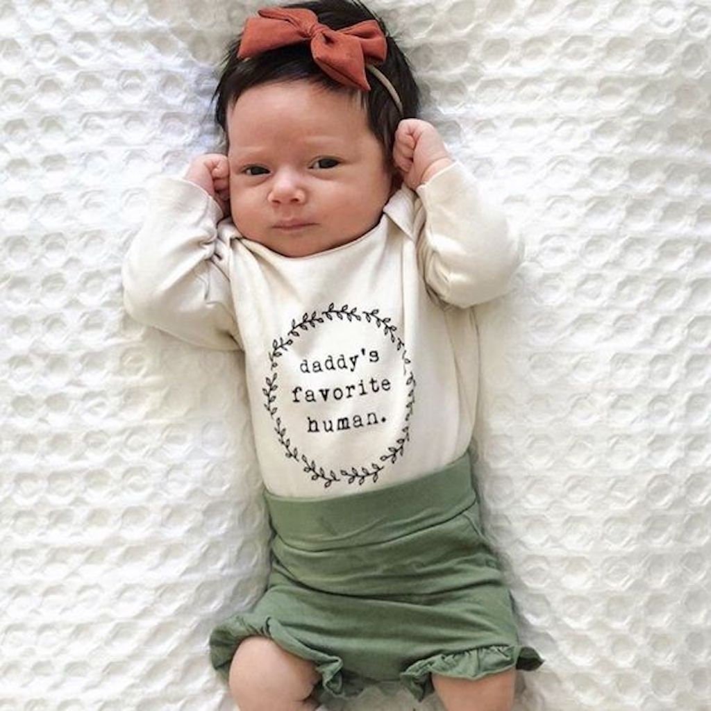 Daddy's Favorite Human Organic Bodysuit Long Sleeve - view 3