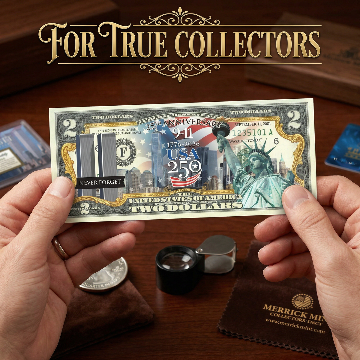 9/11 25th + America's 250th Anniversary Commemorative $2 Bill - view 2