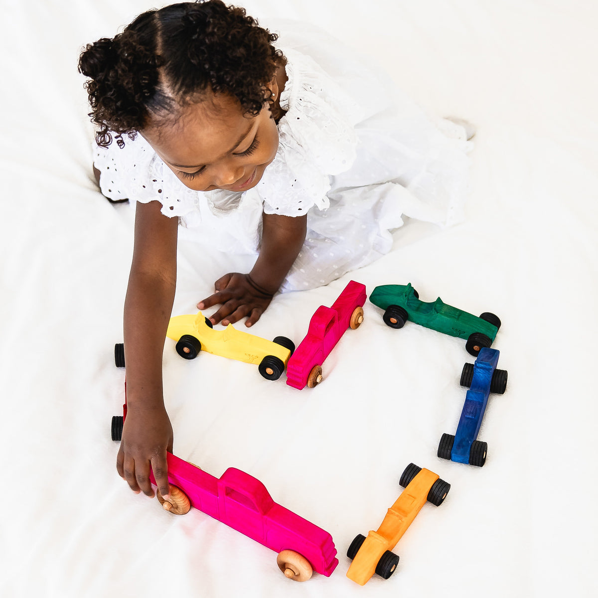 Dyed Maple Wooden Indy Car Set | Made in the USA ๐บ๐ธ โ Miller Boys Vintage Toys