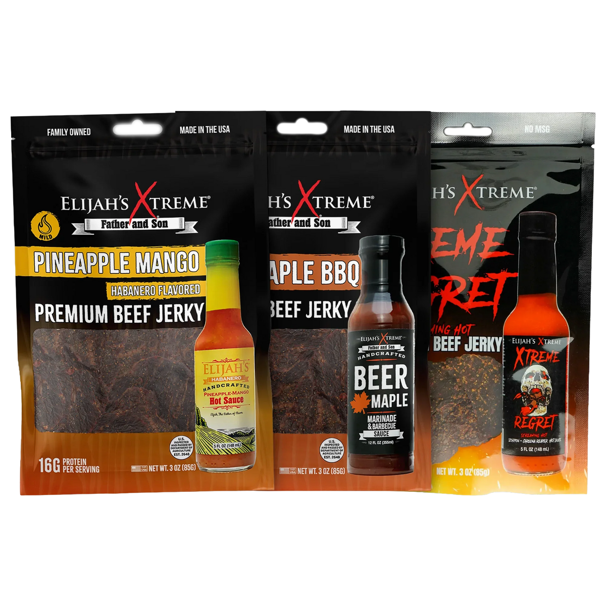Beef Jerky Trio Pack — Elijah's Xtreme