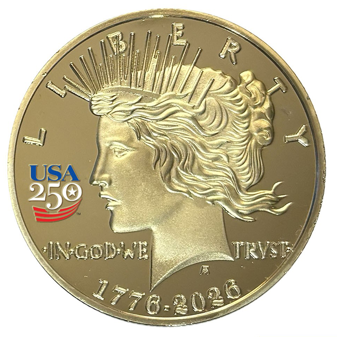 America's 250th Anniversary Peace Dollar Golden Proof Coin - view 4
