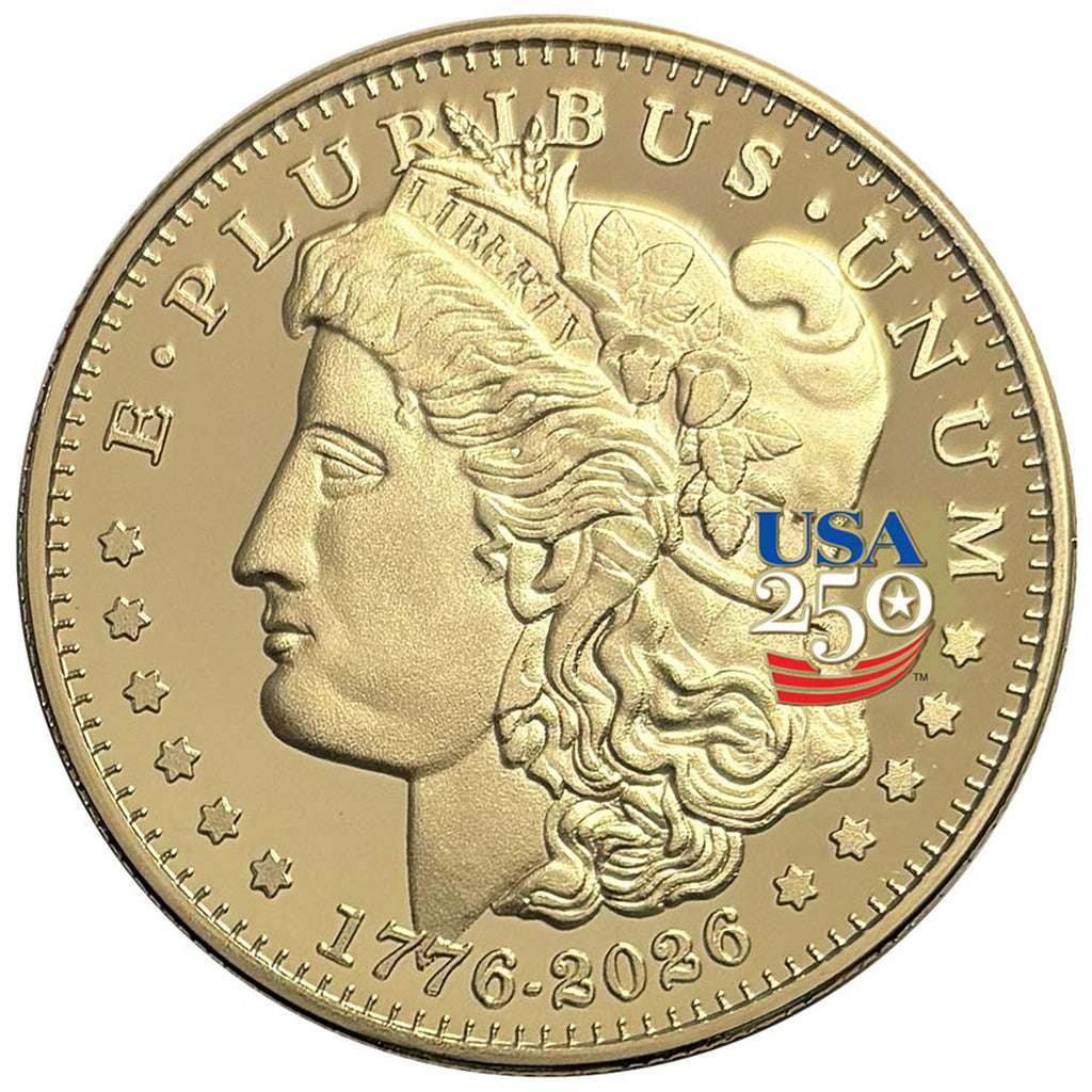 America's 250th Anniversary Morgan Dollar Golden Proof Coin - view 2