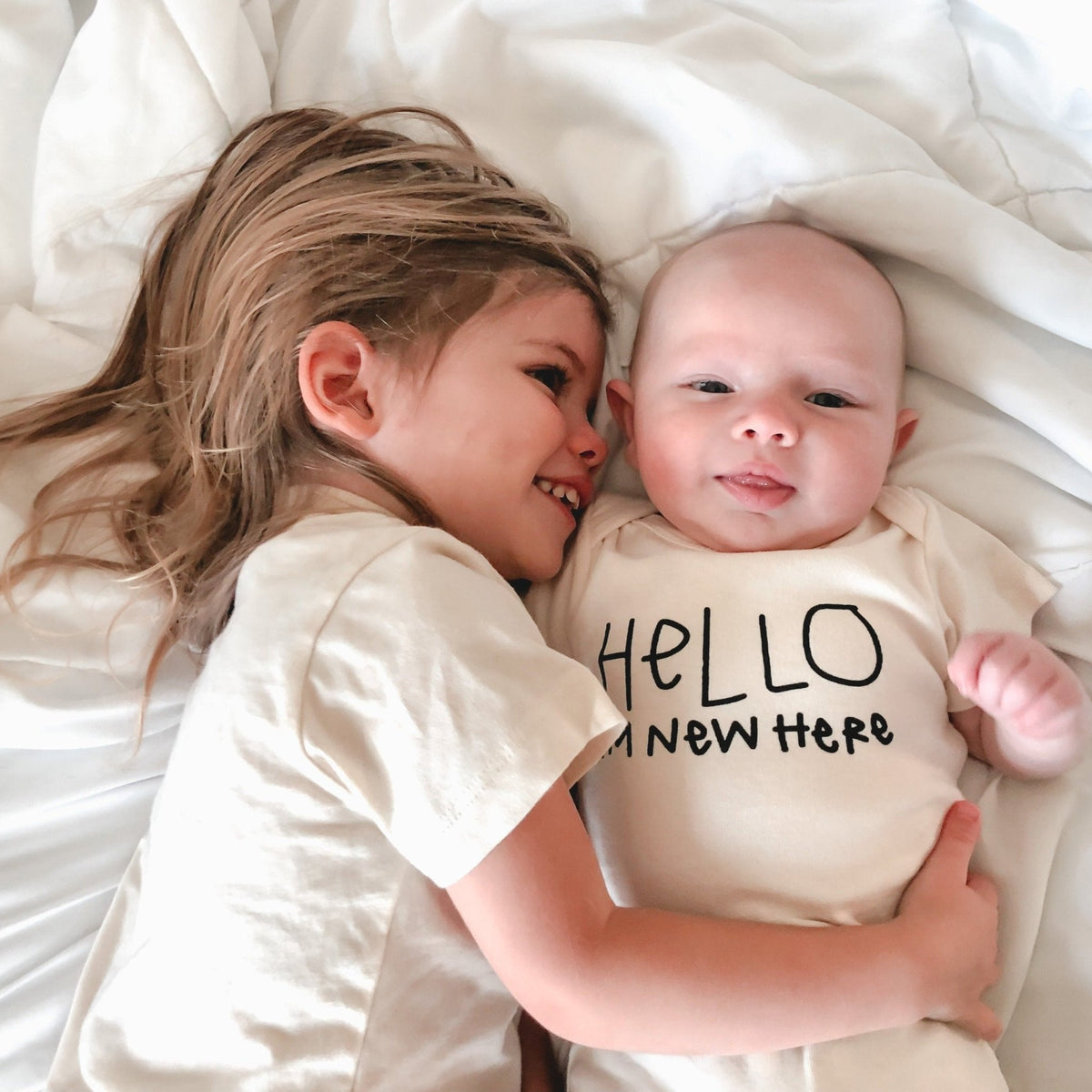 Hello I'm New Here Organic Baby Bodysuit - view 2